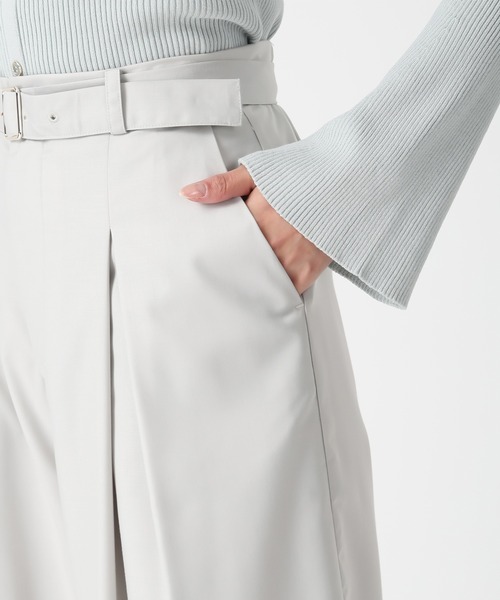 2026春夏新作 ベルト付きタックワイドパンツ（その他パンツ）｜MISCH