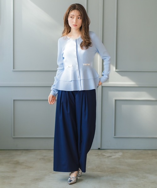 MISCH MASCH(ミッシュマッシュ)の「2026春夏新作 ベルト付きタックワイドパンツ(その他パンツ・レディース・ネイビー/ライトグレー/ブルー・M/S)」の11枚目の写真