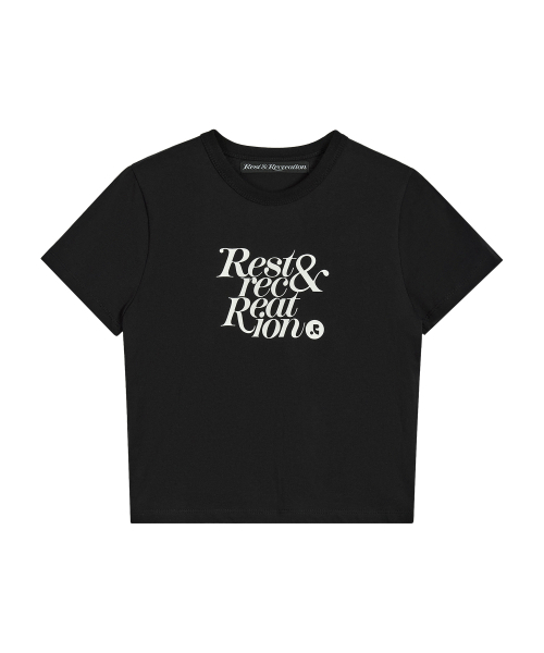Rest&Recreation(レストアンドレクリエーション)の「BASIC LOGO T-SHIRT - BLACK(Tシャツ/カットソー・レディース・その他・ONE)」の1枚目の写真
