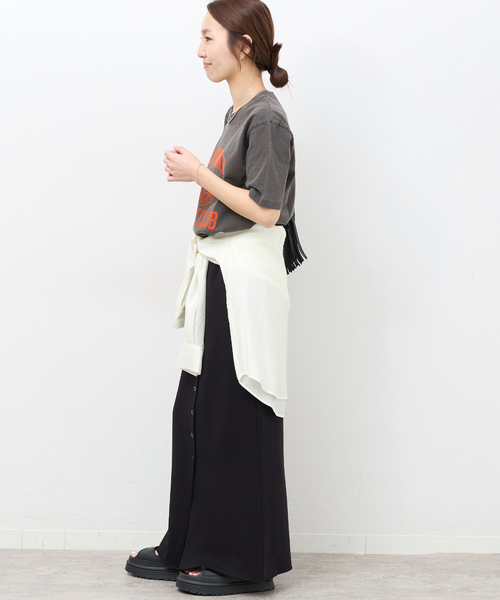 MIXTA（ミクスタ）の「別注【MIXTA/ミクスタ】Tシャツ（Tシャツ/カットソー・レディース・ライトグレー/ブラック/オレンジ・MEDIUM）」の6枚目の写真