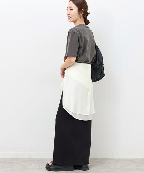 MIXTA（ミクスタ）の「別注【MIXTA/ミクスタ】Tシャツ（Tシャツ/カットソー・レディース・ライトグレー/ブラック/オレンジ・MEDIUM）」の7枚目の写真