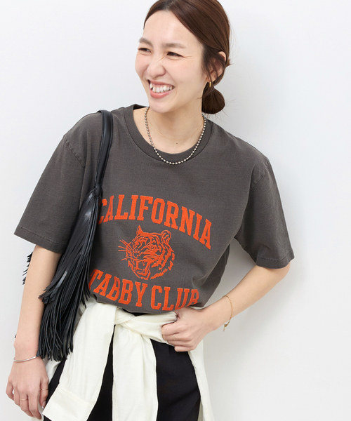 MIXTA（ミクスタ）の「別注【MIXTA/ミクスタ】Tシャツ（Tシャツ/カットソー・レディース・ライトグレー/ブラック/オレンジ・MEDIUM）」の8枚目の写真