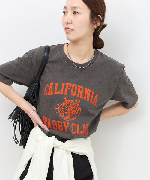 MIXTA（ミクスタ）の「別注【MIXTA/ミクスタ】Tシャツ（Tシャツ/カットソー・レディース・ライトグレー/ブラック/オレンジ・MEDIUM）」の9枚目の写真