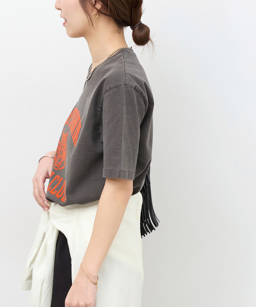 MIXTA（ミクスタ）の「別注【MIXTA/ミクスタ】Tシャツ（Tシャツ/カットソー・レディース・ライトグレー/ブラック/オレンジ・MEDIUM）」の10枚目の写真