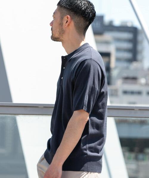 URBAN RESEARCH ROSSO MEN(アーバンリサーチロッソメン)の「『WEB限定』シルク混サマーニットポロシャツ(ポロシャツ・メンズ・グレー系その他/ブラウン/ブルー系その他・LARGE/MEDIUM)」の16枚目の写真