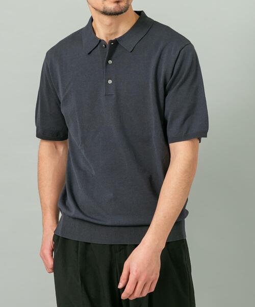 URBAN RESEARCH ROSSO MEN(アーバンリサーチロッソメン)の「『WEB限定』シルク混サマーニットポロシャツ(ポロシャツ・メンズ・グレー系その他/ブラウン/ブルー系その他・LARGE/MEDIUM)」の18枚目の写真