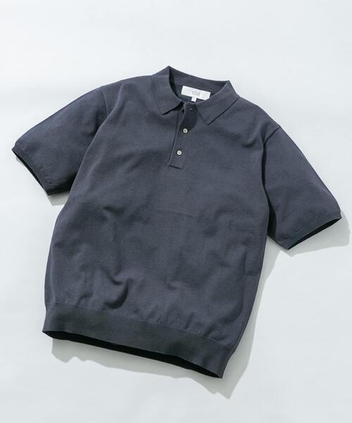 URBAN RESEARCH ROSSO MEN(アーバンリサーチロッソメン)の「『WEB限定』シルク混サマーニットポロシャツ(ポロシャツ・メンズ・グレー系その他/ブラウン/ブルー系その他・LARGE/MEDIUM)」の21枚目の写真