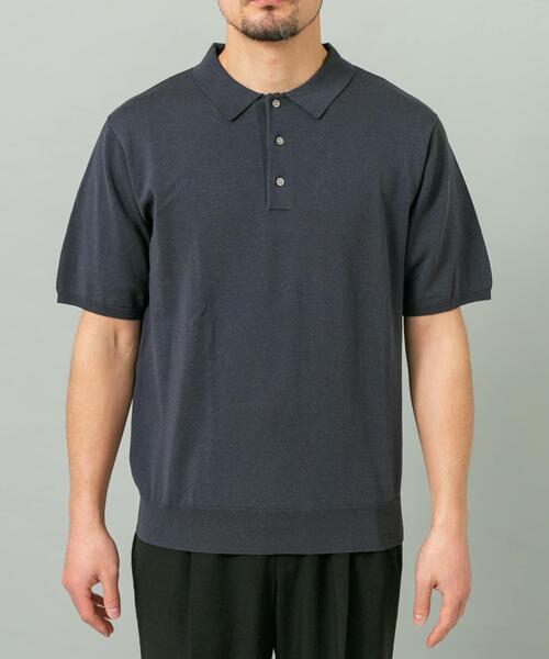 URBAN RESEARCH ROSSO MEN(アーバンリサーチロッソメン)の「『WEB限定』シルク混サマーニットポロシャツ(ポロシャツ・メンズ・グレー系その他/ブラウン/ブルー系その他・LARGE/MEDIUM)」の22枚目の写真