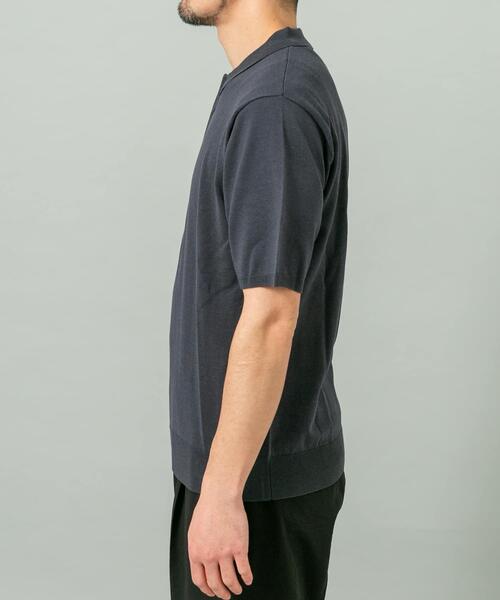 URBAN RESEARCH ROSSO MEN(アーバンリサーチロッソメン)の「『WEB限定』シルク混サマーニットポロシャツ(ポロシャツ・メンズ・グレー系その他/ブラウン/ブルー系その他・LARGE/MEDIUM)」の6枚目の写真