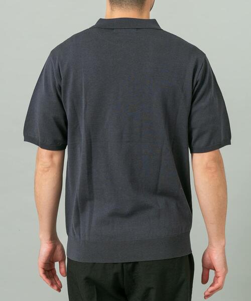 URBAN RESEARCH ROSSO MEN(アーバンリサーチロッソメン)の「『WEB限定』シルク混サマーニットポロシャツ(ポロシャツ・メンズ・グレー系その他/ブラウン/ブルー系その他・LARGE/MEDIUM)」の7枚目の写真