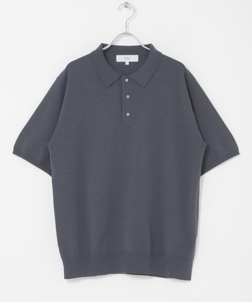 URBAN RESEARCH ROSSO MEN(アーバンリサーチロッソメン)の「『WEB限定』シルク混サマーニットポロシャツ(ポロシャツ・メンズ・グレー系その他/ブラウン/ブルー系その他・LARGE/MEDIUM)」の8枚目の写真