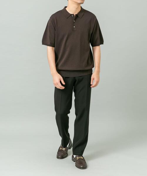 URBAN RESEARCH ROSSO MEN(アーバンリサーチロッソメン)の「『WEB限定』シルク混サマーニットポロシャツ(ポロシャツ・メンズ・グレー系その他/ブラウン/ブルー系その他・LARGE/MEDIUM)」の11枚目の写真