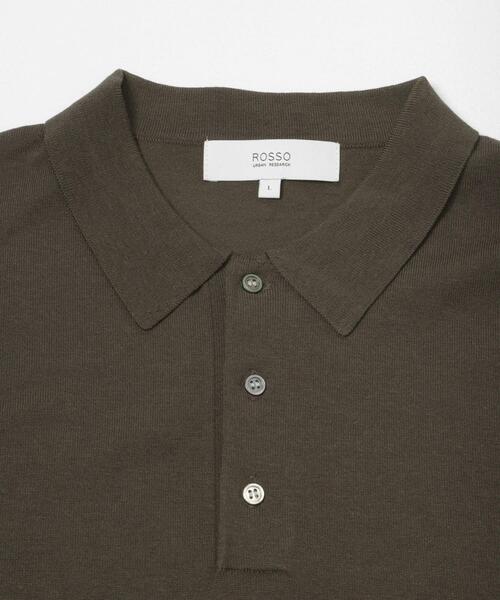 URBAN RESEARCH ROSSO MEN(アーバンリサーチロッソメン)の「『WEB限定』シルク混サマーニットポロシャツ(ポロシャツ・メンズ・グレー系その他/ブラウン/ブルー系その他・LARGE/MEDIUM)」の15枚目の写真