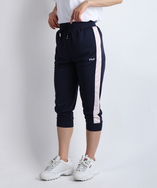 FILA（フィラ）の「FILA / フィラ 接触冷感 吸水速乾 UVカット トラックパンツ 七分丈 レディース（その他パンツ・レディース・ブラック/ネイビー・L/M）」の14枚目の写真