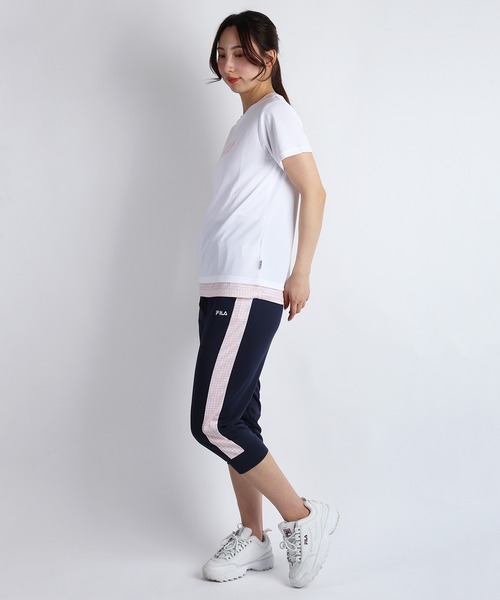 FILA（フィラ）の「FILA / フィラ 接触冷感 吸水速乾 UVカット トラックパンツ 七分丈 レディース（その他パンツ・レディース・ブラック/ネイビー・L/M）」の19枚目の写真