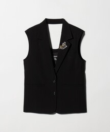 Kaon（カオン）の「＜Kaon＞ラペル ビジュー ジレ（ベスト）」