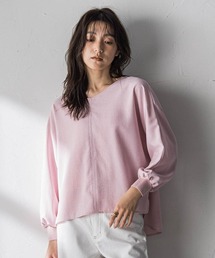 【一瞬で楽とキレイを叶える】タンブラーオックスギャザー袖ブラウス≪手洗い可能≫