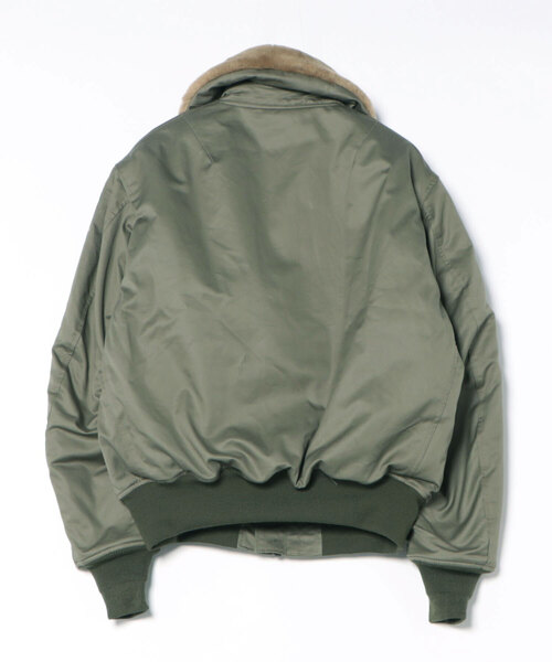 HOUSTON(ヒューストン)の「【HOUSTON】ヒューストン B-15D FLIGHT JACKET B15-A フライト ジャケット(MA-1・メンズ・セージグリーン・L/XXL/XL)」の2枚目の写真