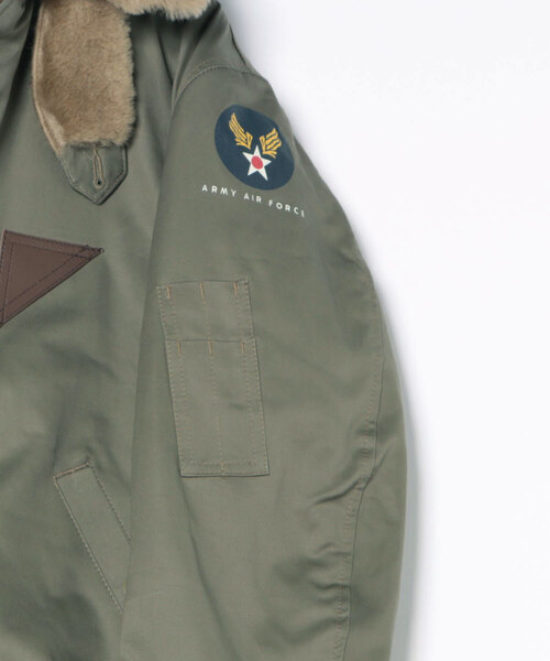 HOUSTON(ヒューストン)の「【HOUSTON】ヒューストン B-15D FLIGHT JACKET B15-A フライト ジャケット(MA-1・メンズ・セージグリーン・L/XXL/XL)」の4枚目の写真