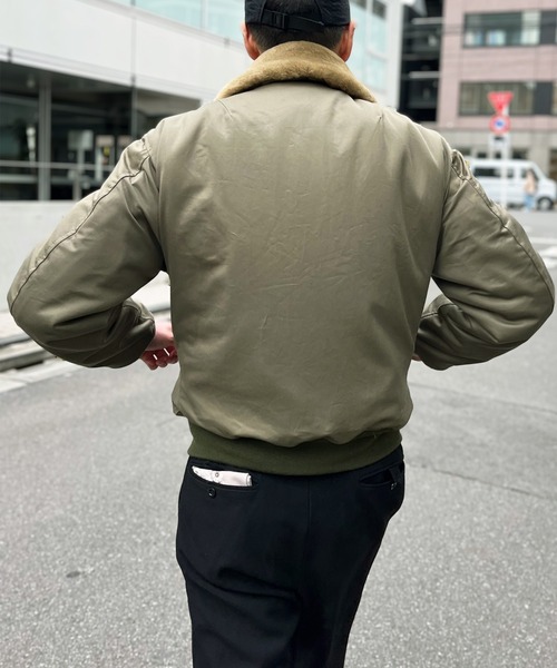 HOUSTON(ヒューストン)の「【HOUSTON】ヒューストン B-15D FLIGHT JACKET B15-A フライト ジャケット(MA-1・メンズ・セージグリーン・L/XXL/XL)」の10枚目の写真
