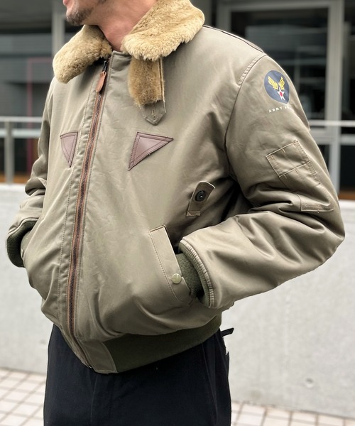 HOUSTON(ヒューストン)の「【HOUSTON】ヒューストン B-15D FLIGHT JACKET B15-A フライト ジャケット(MA-1・メンズ・セージグリーン・L/XXL/XL)」の7枚目の写真
