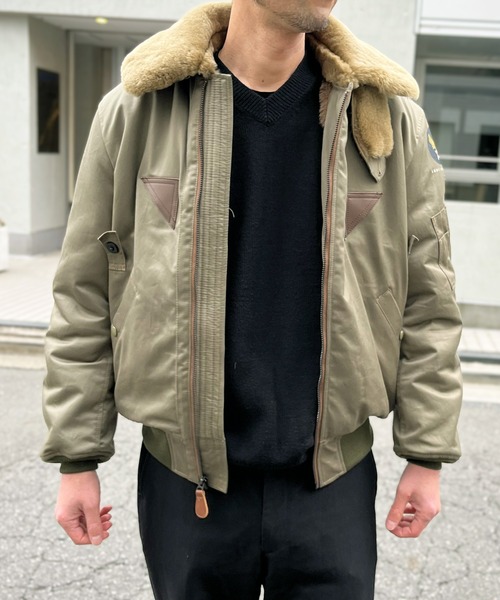 HOUSTON(ヒューストン)の「【HOUSTON】ヒューストン B-15D FLIGHT JACKET B15-A フライト ジャケット(MA-1・メンズ・セージグリーン・L/XXL/XL)」の5枚目の写真
