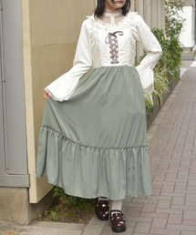 axes femme | ジャカード切替キャミワンピース(ワンピース)