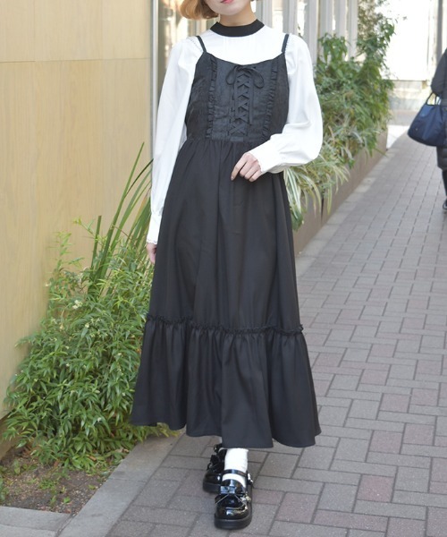 axes femme（アクシーズファム）の「ジャカード切替キャミワンピース（ワンピース・レディース・ホワイト/ブラック・FREE）」の20枚目の写真