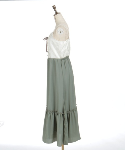 axes femme（アクシーズファム）の「ジャカード切替キャミワンピース（ワンピース・レディース・ホワイト/ブラック・FREE）」の10枚目の写真