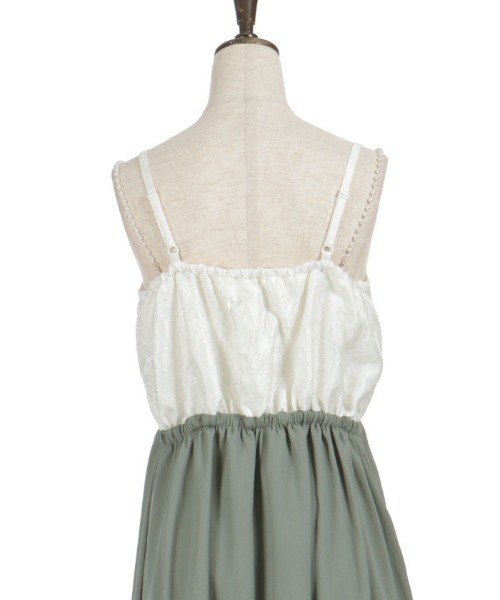 axes femme（アクシーズファム）の「ジャカード切替キャミワンピース（ワンピース・レディース・ホワイト/ブラック・FREE）」の6枚目の写真