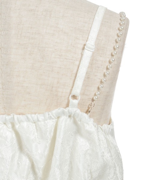 axes femme（アクシーズファム）の「ジャカード切替キャミワンピース（ワンピース・レディース・ホワイト/ブラック・FREE）」の7枚目の写真