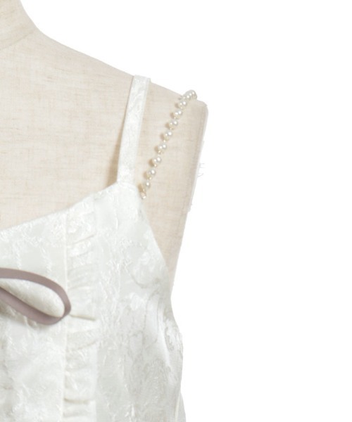 axes femme（アクシーズファム）の「ジャカード切替キャミワンピース（ワンピース・レディース・ホワイト/ブラック・FREE）」の8枚目の写真