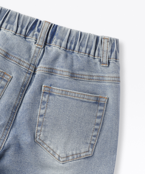 MUSINSA STANDARD KIDS（ムシンサスタンダードキッズ）の「ブーツカットバンディングデニムパンツ[ライトインディゴ]（デニムパンツ・レディース・その他・110/120/130/140/150/160）」の5枚目の写真