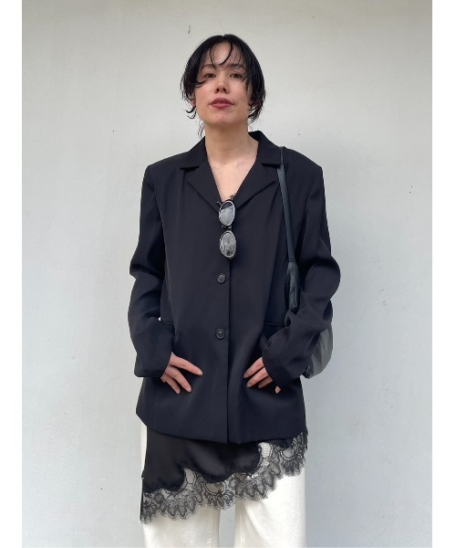 Henon.(ヘノン)の「レースサテンキャミソール(キャミソール・レディース・ブラック/グレー・F)」の15枚目の写真