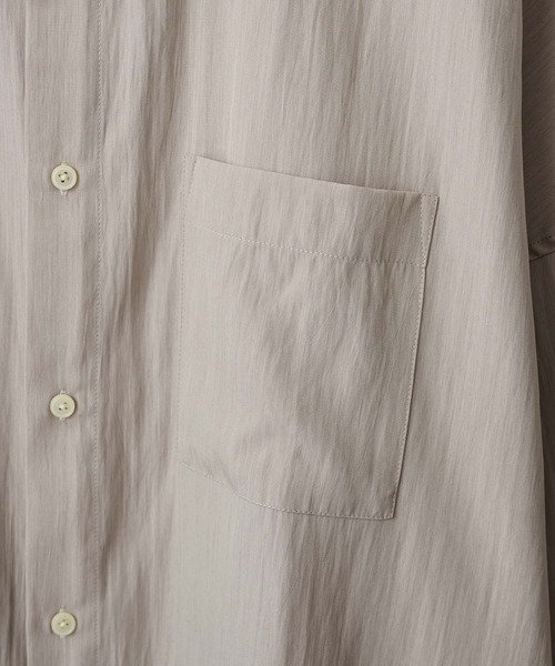 SLICK(スリック)の「【SLICK/スリック】Linen Like Dolman Sleeve Band Collar Shirt/リネンライク ドルマンスリーブ バンドカラーシャツ/オーバーサイズ(シャツ/ブラウス・メンズ・ブラック/ブラウン/キナリ・2/3/1)」の20枚目の写真