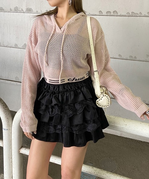 non-hedge(ノンヘッジ)の「ドロストハートチャーム付バッグ(ショルダーバッグ・レディース・ワインレッド/ピンク/ホワイト/ブラック・FREE)」の12枚目の写真