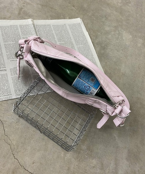 non-hedge(ノンヘッジ)の「ドロストハートチャーム付バッグ(ショルダーバッグ・レディース・ワインレッド/ピンク/ホワイト/ブラック・FREE)」の22枚目の写真