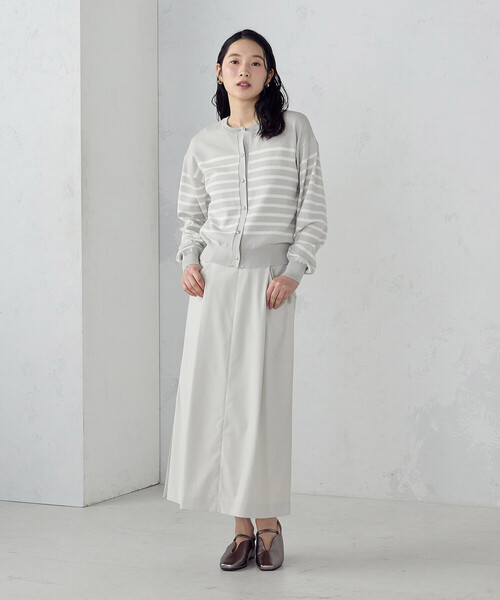 COMME CA ISM（コムサイズム）の「パネルボーダー ニットカーディガン（カーディガン/ボレロ・レディース・ブルー系その他/グレー系その他・FREE）」の6枚目の写真