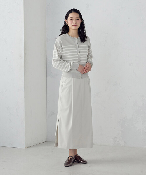 COMME CA ISM（コムサイズム）の「パネルボーダー ニットカーディガン（カーディガン/ボレロ・レディース・ブルー系その他/グレー系その他・FREE）」の7枚目の写真