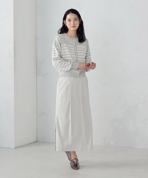 COMME CA ISM（コムサイズム）の「パネルボーダー ニットカーディガン（カーディガン/ボレロ・レディース・ブルー系その他/グレー系その他・FREE）」の8枚目の写真