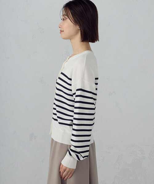 COMME CA ISM（コムサイズム）の「パネルボーダー ニットカーディガン（カーディガン/ボレロ・レディース・ブルー系その他/グレー系その他・FREE）」の17枚目の写真