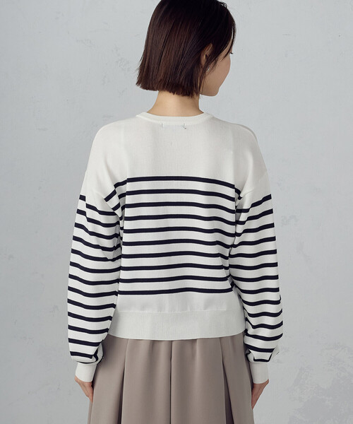 COMME CA ISM（コムサイズム）の「パネルボーダー ニットカーディガン（カーディガン/ボレロ・レディース・ブルー系その他/グレー系その他・FREE）」の18枚目の写真