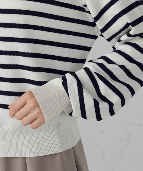 COMME CA ISM（コムサイズム）の「パネルボーダー ニットカーディガン（カーディガン/ボレロ・レディース・ブルー系その他/グレー系その他・FREE）」の20枚目の写真