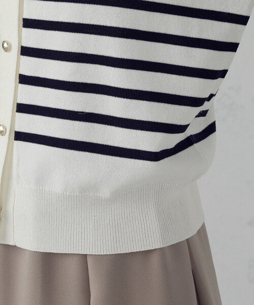 COMME CA ISM（コムサイズム）の「パネルボーダー ニットカーディガン（カーディガン/ボレロ・レディース・ブルー系その他/グレー系その他・FREE）」の21枚目の写真