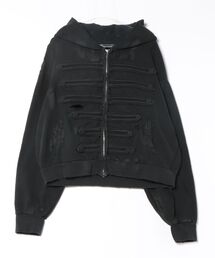 NUBIAN | ARMY DISTRESSED HOODIE ZIP(パーカー)