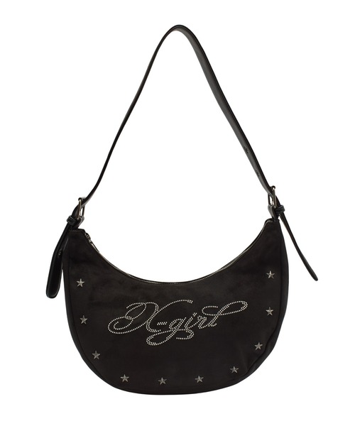 X-girl（エックスガール）の「FAUX SUEDE SHOULDER BAG（ショルダーバッグ・レディース・ブラック/ブラウン・ONE SIZE）」の3枚目の写真