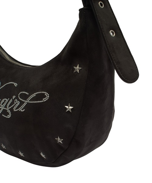 X-girl（エックスガール）の「FAUX SUEDE SHOULDER BAG（ショルダーバッグ・レディース・ブラック/ブラウン・ONE SIZE）」の8枚目の写真
