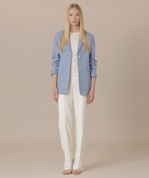 MACKINTOSH LONDON（マッキントッシュ ロンドン）の「【婦人画報4月号掲載】リネンレーヨンストレッチジャケット（テーラードジャケット・レディース・ブルー・38/40）」の2枚目の写真