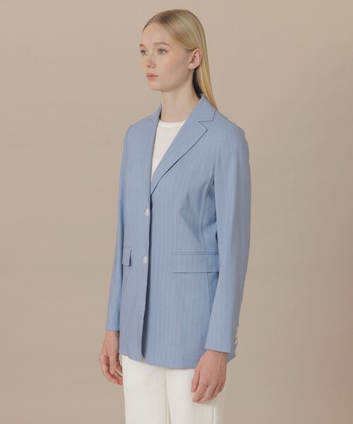 MACKINTOSH LONDON（マッキントッシュ ロンドン）の「【婦人画報4月号掲載】リネンレーヨンストレッチジャケット（テーラードジャケット・レディース・ブルー・38/40）」の5枚目の写真