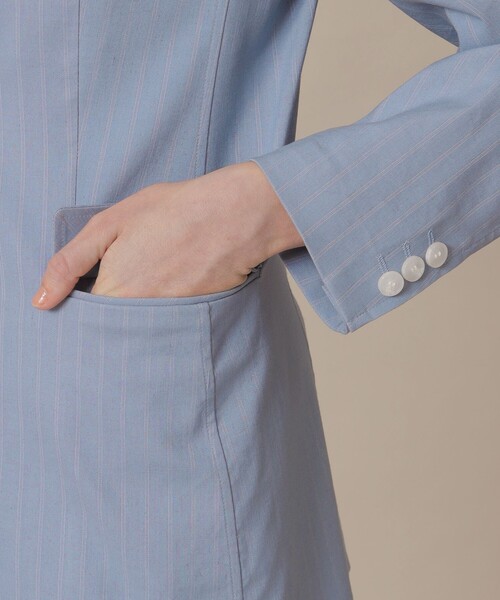 MACKINTOSH LONDON（マッキントッシュ ロンドン）の「【婦人画報4月号掲載】リネンレーヨンストレッチジャケット（テーラードジャケット・レディース・ブルー・38/40）」の7枚目の写真